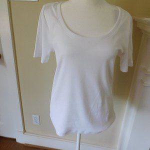 LOFT Scoop Neck Ribbed Tee